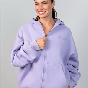 COMFRT LAVENDER PASTEL ZIP HOODIE- NIB